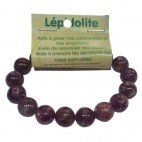 lépidolite bracelet grandes boules