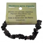 obsidienne larme d'apache bracelet baroque