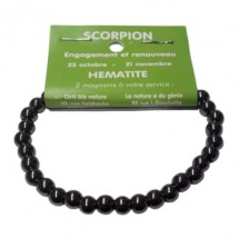 hématite bracelet moyennes boules (scorpion)