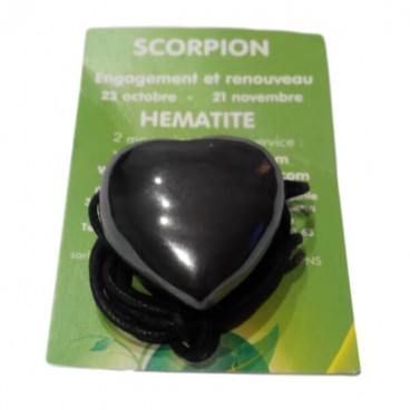 hématite coeur percé (scorpion)