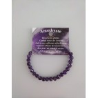 améthyste bracelet boules 6mm facetté