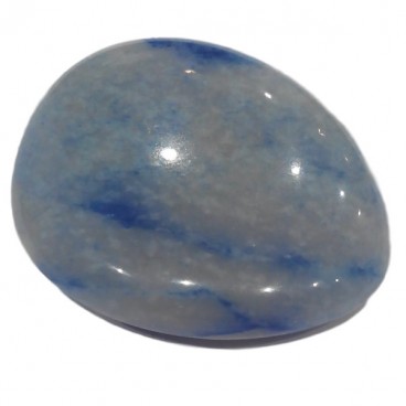 quartz bleu galet plat