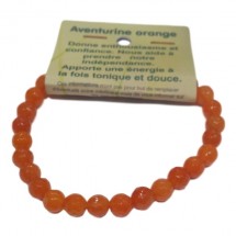 aventurine orange bracelet petites boules à facettes