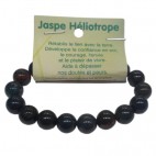 jaspe héliotrope bracelet grandes boules